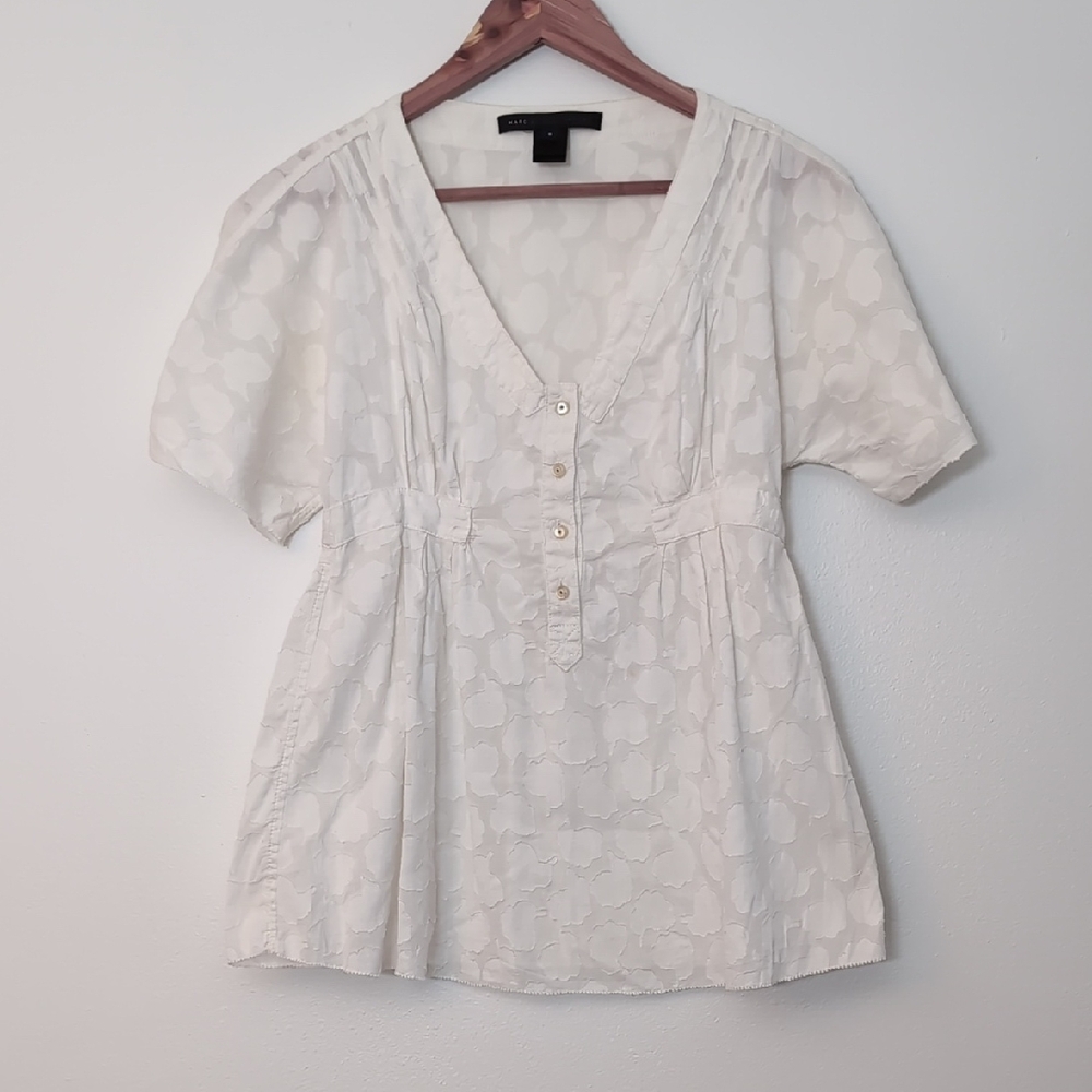 Marc By Marc Jacobs Elegant White Blouse, Size S